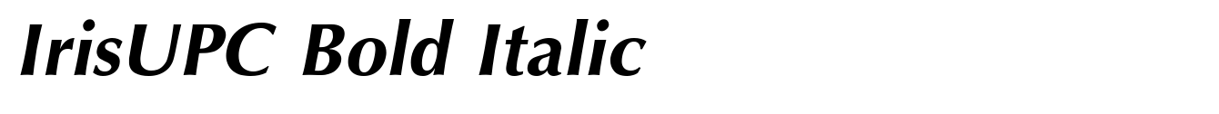 IrisUPC Bold Italic